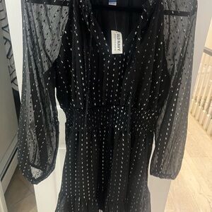 Old Navy Black Dress with White Details